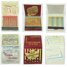 3 Vintage Printed Stick Matchbooks Town Casino Club Genesee NY &amp; Hund&#39;s Detroit - £23.58 GBP