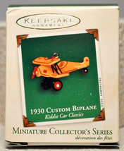 Hallmark 1930 Custom Biplane - kiddie Car Classics - Miniature 2002 #8 Ornament - £13.65 GBP