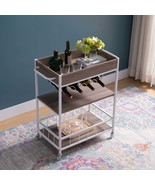 Rolling Kitchen Cart: 3-Tier Storage &amp; Wine Rack - $2,648.39 MXN