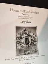 Heaven And Earth Designs Balcony M.C. Escher Cross Stitch Chart HAEMCE1235 - £11.25 GBP