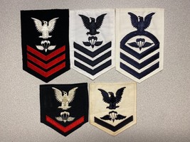 Post Wwii, 1948-2000, U.S. Navy Aircrew Survival Equipmentman, Rates, Group Of 5 - £15.67 GBP