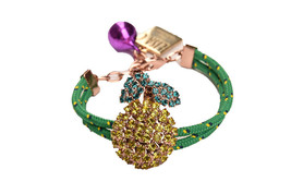 LISA C BIJOUX Womens Bracelet Pineapple Swarovski Crystal Multicolor One Size - £53.52 GBP