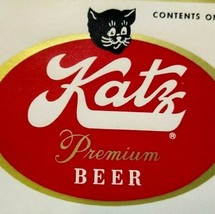 Katz Premium Beer Label Black Cat Halloween Promo Advertising Vintage Dr... - £10.83 GBP