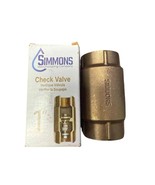 NEW Simmons 1&quot; Check Valve 503SB Bronze For Cold Water - $744.21 MXN