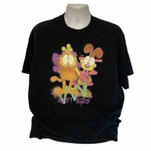 Garfield &amp; Odie Cartoon Comic T Shirt Nickelodeon Spray Paint Graffiti M... - £17.41 GBP