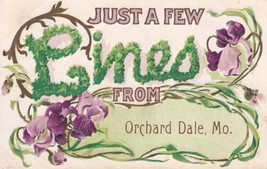 Orchard Dale Missouri MO Just A Few Lines 1911 Miller Postcard C19 - £2.38 GBP