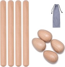 Included In The 8-Piece Musical Percussion Instrument Set Are 4 Wooden Egg - £23.01 GBP