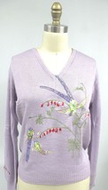 Fairy Kei VTG Sweater 70&#39;s Kawaii Lolita Heartworks L Birds Marshall Rus... - $88.21
