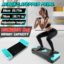 Adjustable Non-Slip Walking Pedal 150KG Fitness Equipment Cardio Yoga Stepper - £225.49 GBP