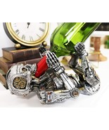 Ebros Steampunk Cyborg Robotic Terminator Skeleton Wine Bottle Holder 9.5&quot;L - $43.75 CAD