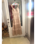 Revelry Womens Dress 4 Champagne Satin Gown  Bridesmaid - $37.57