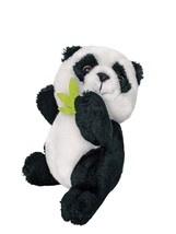 Russ Berrie Bamboo Black White Panda Plush Stuffed Animal 5.75&quot; - $14.55