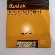Kodak Professional Paper 25 8x10in 20.3x25.4cm Black&amp;white FM Glossy CAT... - $40.58