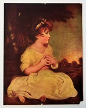 The Age of Innocence by Joshua Reynolds Vintage Lithograph 14x18 Girl Art Print - £15.52 GBP