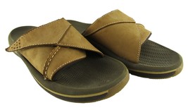 Sperry Top-Sider Sandals Slide Men&#39;s 10M Brown Leather Santa Cruz Slip O... - £22.99 GBP