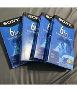 Sony Premium Grade T-120 6 Hrs Blank VHS VCR Tapes 4 Pack New - $222.59 MXN
