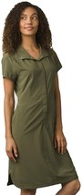 New Womens S NWT PrAna Shirt Dress Dark Green Cargo Pockets Shadyn Snap Recycled - £140.44 GBP