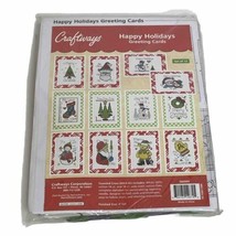 Craftways Happy Holidays Greeting Cards Cross Stitch Kit-Makes 12 NEW Sealed - £25.12 GBP