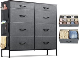 Wlive Chest Of Drawers For Living Room, Closet, Hallway, Nursery,, Dark Grey. - £72.32 GBP