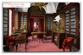 Hotel St Regis Library Interiorl New York City NYC NY DB Postcard O15 - £6.37 GBP