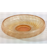 IMPERIAL GLASS SWIRL RIB CARNIVAL MARIGOLD Shallow BOWL 8&quot; Footed Cupped... - $27.54