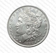 1882 S Morgan Silver Dollar Commemorative COPY coin - £11.79 GBP
