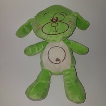 Green Puppy Dog Plush Lovey 13&quot; Stuffed Toy National Entertainment Network NEN - £13.15 GBP