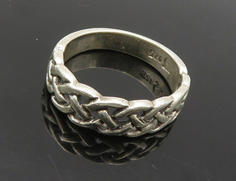 925 Sterling Silver - Vintage Celtic Knot Petite Band Ring Sz 4.5 - RG17928 - £20.19 GBP