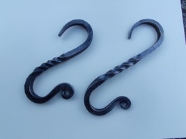 Hand forged S hooks set of two - £23.50 GBP