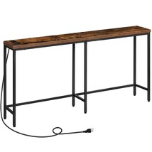 70.9 Inches Console Table With 2 Power Outlets And 2 Usb Ports, Extra Long Entry - £99.34 GBP