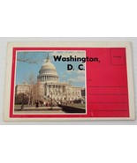 Vintage Washington DC Travel Fold-Out Souvenir Post Card - $5.93