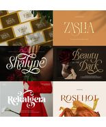Unique &amp; Branding Modern Font 300+ Bundle Luxury Elegant Beauty Instant ... - $111.91 MXN