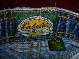 CABELA&#39;S FOR KIDS STRAIGHT LEG DISTRESSED LOOK BLUE JEAN WASH DENIM PANTS 5 - $20.08 CAD