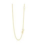 14k Yellow Gold Adjustable Cable Chain 1.1mm Width 18&quot;-20&quot; Inch Length N... - £176.55 GBP+