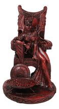 Ebros Celtic Maeve with Bird and Squirrel On Throne Statue 11&quot; Tall Clay... - €52,37 EUR