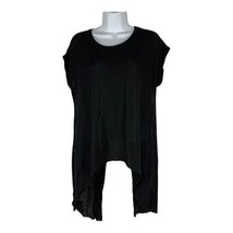 TOPSHOP Women&#39;s black blouse with split back size 4 - £21.42 GBP