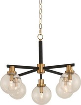 Pendant Light KALCO CAMEO Mid-Century Modern 5-Light Matte Black Brushed - £2,393.70 GBP