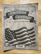 Abeka Our American Heritage 3 Answer Key To Text Questions - £8.06 GBP