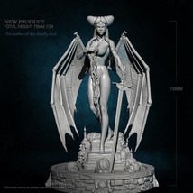 1/24 75mm Resin Model Kit Nudes Beautiful Girl Woman Demon Succubus Unpainted - £25.64 GBP