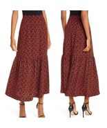 RODEBJER Ziga Maxi Skirt, Red/Black, Size Small (2/4), Designer, Red/Bla... - $1,843.49 MXN
