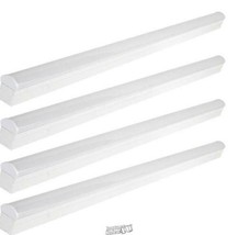 4 ft. 20-Watt Plug-in Direct Wire LED White Linkable Strip Light Fixture 4 Pack - £81.99 GBP