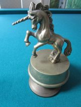 Compatible with Vintage Brass Unicorn Figure Music Compatible with Box Figurine  - £82.02 GBP