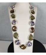 Vintage 1980&#39;s Dana Buchman Crystal Rhinestone Silver Tone Choker Necklace - $527.48 MXN