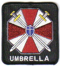 Resident Evil Umbrella Corporation Logo and Name Embroidered Patch, NEW UNUSED - £6.26 GBP