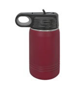 Maroon 12oz Double Wall Insulated Stainless Steel Sport Bottle  Flip Top... - £13.82 GBP