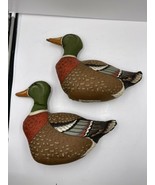 VINTAGE MALLARD STUFFED CLOTH DUCK DECOR PILLOW BEAUTIFUL Plush - $40.60 CAD