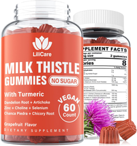 Liver Cleanse Detox &amp; Repair Gummies -1500Mg Milk Thistle Supplement with 80% Si - $44.35