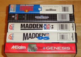 Sega Genesis Madden + Joe Montana + Quarterback Club Football Video Game... - £27.34 GBP