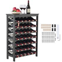 VEVOR 42 Bottle Modular Wine Rack, 7-Tier Solid Bamboo Storage Racks &amp; T... - $54.90