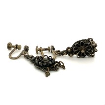 Vintage Sterling Hallmarked Made in Israel Estate Filigree Dangle Screw ... - £35.52 GBP